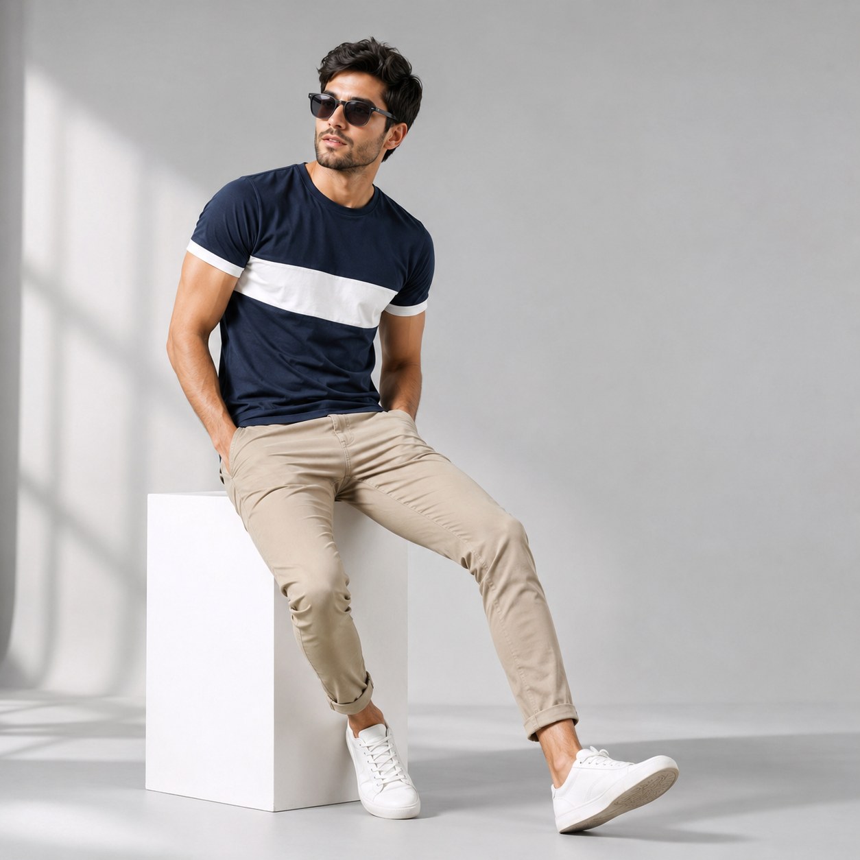 T-shirts and chinos